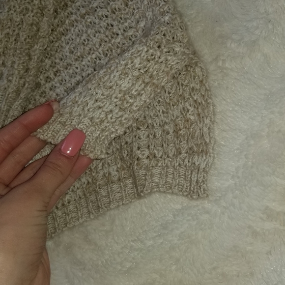 BEIGE MARL KNIT SWEATER - Picture 3 of 4